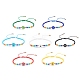 7pcs 7 couleurs lampwork mauvais œil et ensemble de bracelets en perles de verre BJEW-JB08367-1