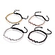 (Schmuckpartys im Fabrikverkauf) 304 verstellbare geflochtene Perlenarmbänder aus Edelstahl BJEW-L655-002-1