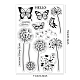 GLOBLELAND Butterfly Dandelion Clear Stamps for DIY Scrapbooking Wildflower Silhouette Silicone Clear Stamp Seals for Cards Making Photo Album Journal Home Decoration DIY-WH0167-57-0363-6