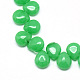 Natürliche weiße Jade Anhänger Perlen Stränge G-T005-11-1