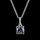 Латунные кубического циркония кулон ожерелья NJEW-BB16625-2
