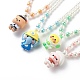 Cartoon-Tier-Plastikanhänger-Halskette mit Acrylperlen-Perlenketten für Kinder NJEW-JN03960-1