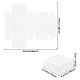 Benecreat30パッククラフト紙キャンディーボックスホワイトスナックチョコレートボックスイヤリングジュエリーギフトボックス結婚披露宴の記念品やギフトラッピング用  6.5x6.5x3cm / 2.5x2.5x1.18 CON-BC0006-60B-03-2