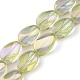 Brins de perles de verre de galvanoplastie transparentes EGLA-C001-FR03-1