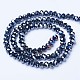 Chapelets de perles en verre électroplaqué EGLA-A034-P6mm-B-3