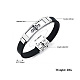 Bracelets de cordon de silicone authentiques BJEW-N0008-136P-2