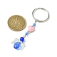 Porte-clés pendentif en verre et acrylique KEYC-JKC00642-5