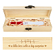 Rechteckige Schwangerschaftstest-Andenkenbox aus Holz mit Schloss CON-WH0103-004-1