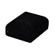 長方形のベルベットのペンダントネックレスボックス  ブラック  7.5x6x3.5cm VBOX-N004-02-1