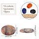 Arricraft 15pcs 15 Farben oval gefärbte natürliche Knisterachat-Cabochons G-AR0004-16-2