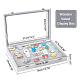 OLYCRAFT Velvet Pin Display Box Ring Organizer Box Cabinet Brooch Collection Display Case with Transparent Lid for for Rings Studs Earrings Rock Badges Collectible Pins - 13.78x9.45x1.97