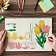 GLOBLELAND Layering Tulip Clear Stamps Layered Tulip Flower Plants Silicone Clear Stamp Seals for Cards Making DIY Scrapbooking Photo Journal Album Decoration DIY-WH0167-56-955-2