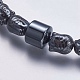 Non-magnetic Synthetic Hematite Mala Beads Necklaces NJEW-K096-06-2