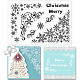 GLOBLELAND Christmas Snowflake Corner Clear Stamps Snowflake Lace Silicone Clear Stamp Seals for Cards Making DIY Scrapbooking Photo Journal Album Decoration DIY-WH0167-56-1154-1