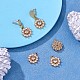 6 pièces fleur clair zircone cubique pendentif à breloque en laiton fleur charme longue durée plaqué pendentif pour bijoux collier bracelet boucle d'oreille faisant de l'artisanat JX404A-2