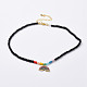 Glass Beads Pendants Necklaces NJEW-JN02562-02-1