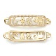 Brass Micro Pave Clear Cubic Zirconia Links Connectors ZIRC-M117-24G-2