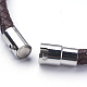 Braided Leather Cord Bracelets BJEW-F291-40B-3