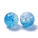 Two Tone Transparent Crackle Acrylic Beads CACR-R009-10mm-07-3