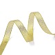 グリッターメタリックリボン  ラメリボン  オーガンジーの弓のためのDIYの材料  リバーシブル  金色  サイズ：幅さ約12mm  25ヤード/ロール  10のロール/グループ  250ヤード/グループ RS12mmY-G-3