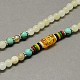 4-Loop-Wrap Buddha Meditation gelbe Jade Perlen Armbänder BJEW-R039-16-2