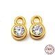 Real 18K Gold Plated 925 Sterling Silver Charms STER-K176-03F-G-1