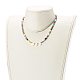Collar de perlas de vidrio electrochapado NJEW-JN03530-3