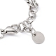 Bracelet à maillons perlés de pierres précieuses naturelles et synthétiques BJEW-M295-02P-4