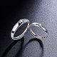 Shegrace ajustable 925 anillos de dedo de pareja de plata esterlina JR406A-3