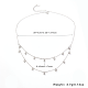 Двухслойные ожерелья из серебра 925 пробы с родиевым покрытием и прозрачным микропаве циркония MG0607-4