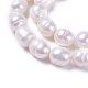 Fili di perle di perle d'acqua dolce coltivate naturali PEAR-L021-21-01A-2