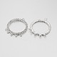 Silver Color Plated Brass Rhinestone Ring Chandelier Component Links KK-J201-16S-1