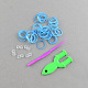 DIY Fluorescent Neon Rubber Loom Bands Refills with Bands and Accessories X-DIY-R010-05-2