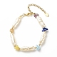 ABS Imitation Pearl & Natural Mixed Gemstone Chips Beaded Necklace & Bracelet SJEW-JS01242-5