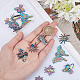 Chgcraft 14 pz 7 stili assortiti ciondoli in lega di insetti pendenti di colore arcobaleno libellula farfalla spider ape pendenti per creazione di gioielli collana FIND-CA0005-70-3
