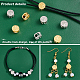 Pandahall elite 40 pièces 2 couleurs perles d'espacement en alliage FIND-PH0005-95-3