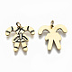 316 Surgical Stainless Steel Enamel Charms STAS-S116-007G-2