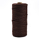 コットン糸  マクラメコード  装飾的な糸のスレッド  DIYの工芸品について  ギフトラッピングとジュエリー作り  ココナッツブラウン  3mm  約109.36ヤード（100m）/ロール。 OCOR-T001-02-06-1