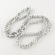 Half Plated Glass Beads Strands EGLA-Q062-6mm-C01-2