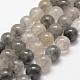 Chapelets de perle en quartz nuageux naturel G-E376-6mm-01-2
