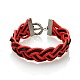 Bracelets de corde tressés à la mode BJEW-PJB827-1
