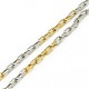 Trendy Two Tone Unisex 304 Stainless Steel Box Chain Necklaces X-NJEW-L043-04M-2