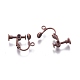 Rack Plated Brass Screw Clip-on Earring Findings KK-P169-04R-2