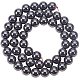 PandaHall Elite Grade AAA Black Non-magnetic Synthetical Hematite Gemstone Round Loose Beads For Jewelry Making (1 Strands) Round G-PH0028-8mm-09-6