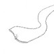 Tinysand 925 collares con colgante de circonita cúbica de plata esterlina TS-N336-S-3