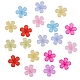 5枚の花びらの樹脂ビーズキャップ  艶消し  DIYアクセサリー  花  ミックスカラー  22mm RESI-CJ0001-121-1
