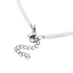 Bracelet extensible et collier de perles en plastique abs SJEW-JS01278-5