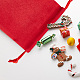 Delorigin ベルベット布巾着バッグ 12 個  ジュエリーバッグ  クリスマスパーティーウェディングキャンディギフトバッグ  長方形  ファイヤーブリック  12x9cm TP-DR0001-01C-01-5