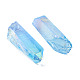 Dyed Nuggets Natural Electroplated Crystal Pendants G-A144-10E-3