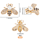 Gorgecraft 2pcs broche en alliage d'abeille avec perle de résine JEWB-GF0001-23-2